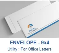 Envelopes - 9x4 Inches (Short Opening (with center pasting), 1000)